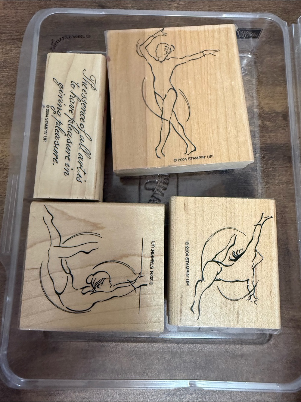 Stampin' Up! Wooden Dance, Gymnast Stamps - 8 Stamps